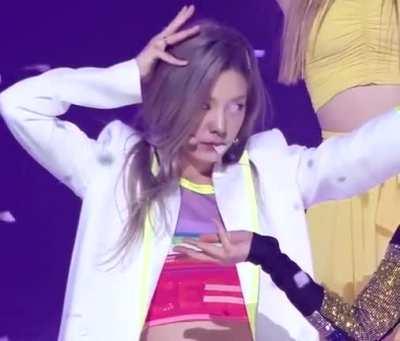 to get confetti out of her mouth