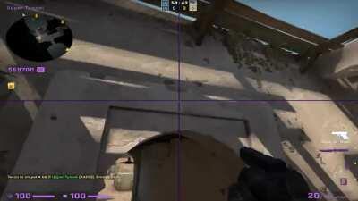 [64 tick] Simple* Dust 2 B site jumpthrow window smoke