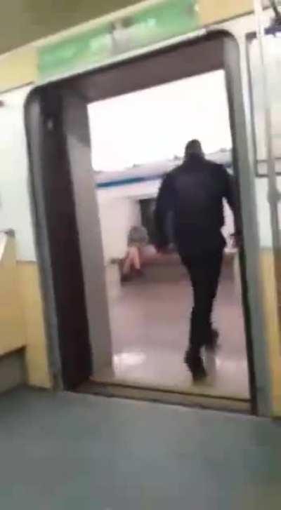 Literally assaulting the subway