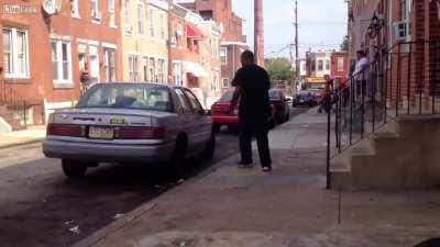 Man forgot keys in his car. Ends up knocking himself out.