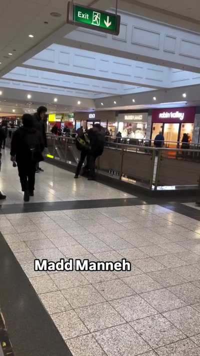 The security guard at ALDI was very serious today. He caught someone attempting to steal steaks and had to chase them off!