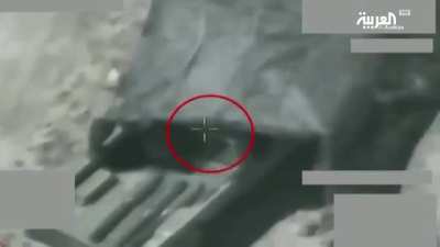 Saudi Air Force targeted a Houthi vehicle transporting rockets in Yemen (locally manufactured, short-range, usually 4-6 km).