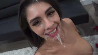 Delicious Brunette Tru Kait takes his big load