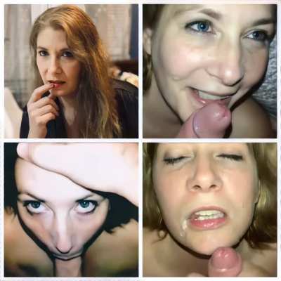 Before and after cum in mouth