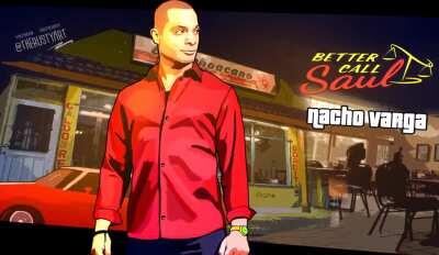 Nacho Varga - GTA loading screen concept art .. for the full picture follow the links in comment box , will upload this on WallPaperEngine soon , sorry if the animation is too fast , i dont k now animations much.