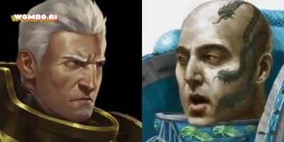 Alpharius when Dorn confronted him on Pluto