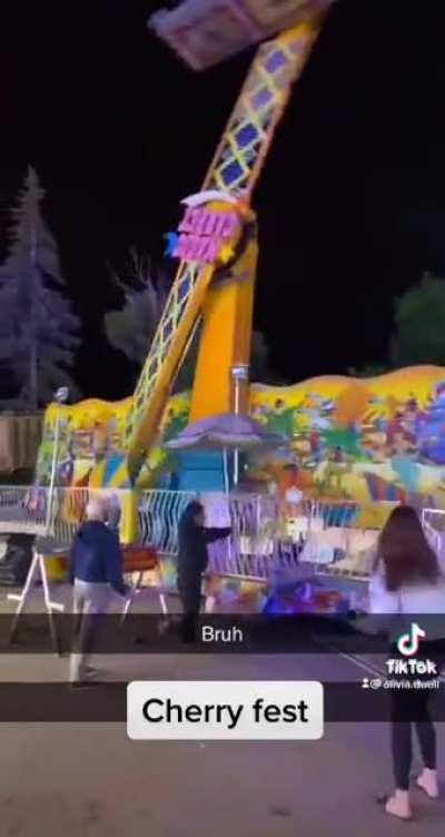 Traverse City , Michigan Cherry Festival rollercoaster structure failure 7/8/2021