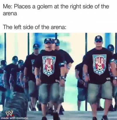 placing a golem at 1x is deadly