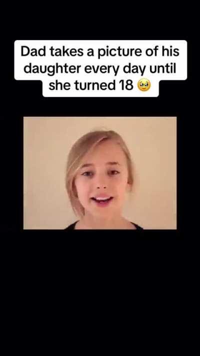 Dad takes pictures of his daughter everyday until she turned 18