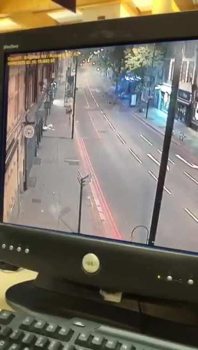 First person you see is the driver... (no gore). Aftermath in comments.