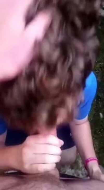 Sucking cock outdoors part 2
