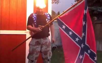 Guy Sets Himself On Fire