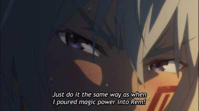 Diablo giving Rose a charge [How Not to Summon a Demon Lord]