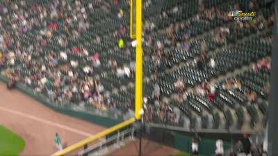 [Highlight] Luis Robert Jr. crushes a homer to left as the third base ump, Shane Livensparger, initially calls it fair then immediately changes his mind and calls it foul. The ball is ruled foul after review.