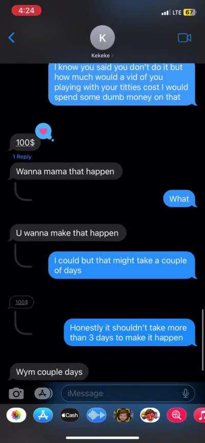 Comment or Dm m£ if you wanna buy her custom videos every sell helps 