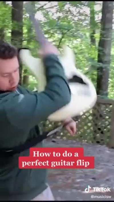 To show how to do a guitar flip