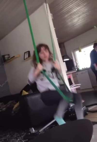 Trying a elastic resistance band