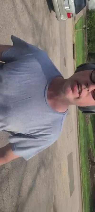 Karen thinks she owns the public street, assaults neighbor