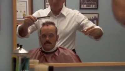 Tobias gets a haircut