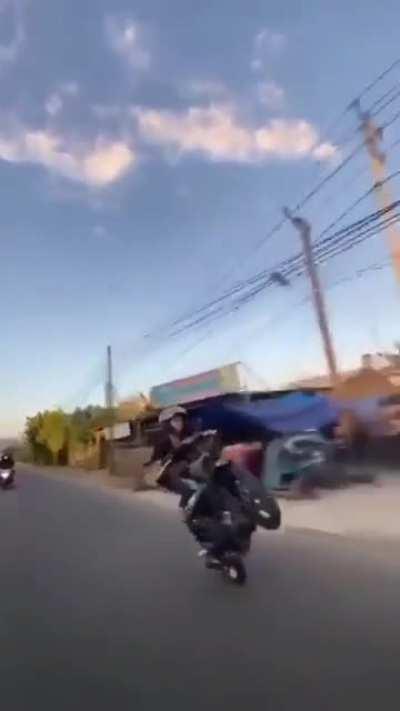playing too much while doing a wheelie