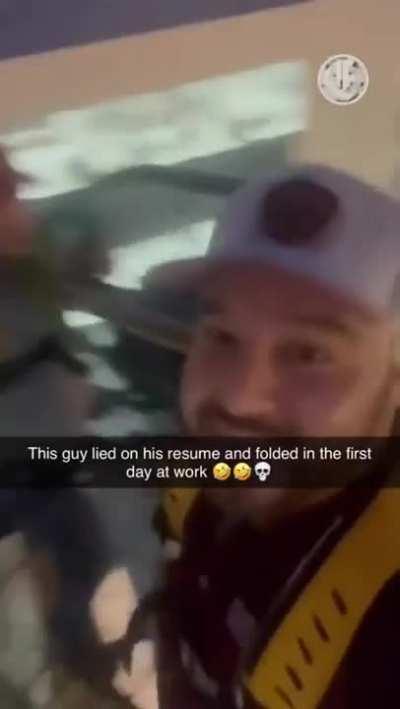 To lie on his resumé