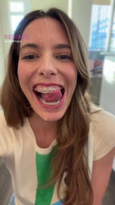 Cute MILF with braces