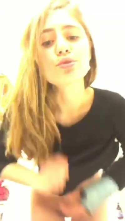 Lia Marie Johnson giving us a little glimpse