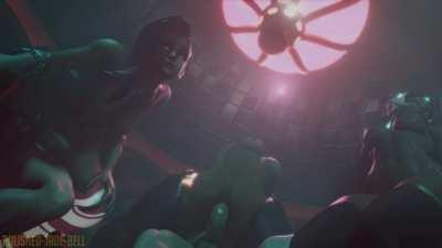 Sombra, Pharah, Symmetra Group Sex (Polished-Jade-Bell) [Overwatch]