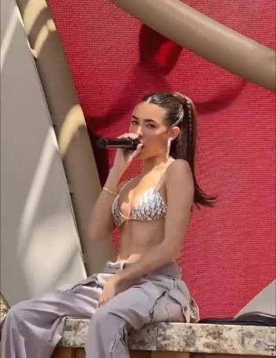 Madison Singing Live In A Bikini Bra 3