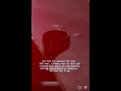 *GRAPHIC* Woman hits pedestrian on highway and then bystander records as man is run over multiple times