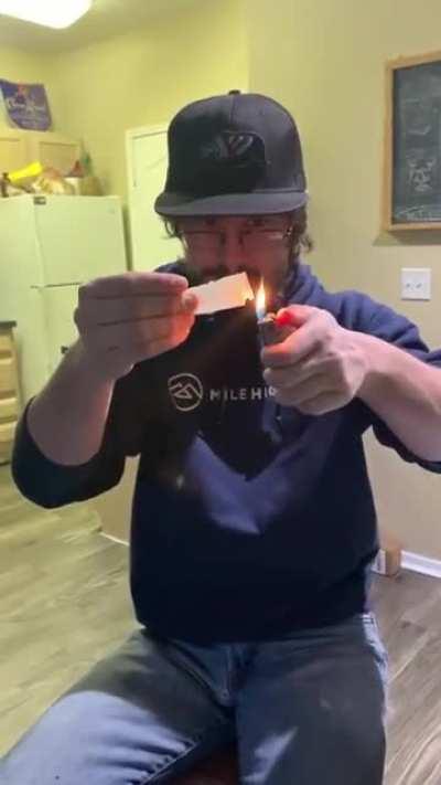 Now that's speed rolling a joint!