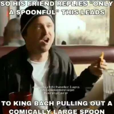 a comically large spoon