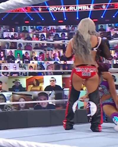 Liv Morgan’s 2021 Royal Rumble “Watch Me” Attire