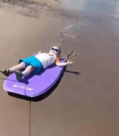 he was just chilling