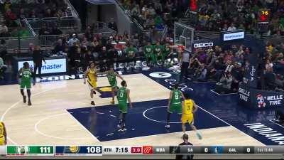 [Highlight] Myles Turner hits his 7th three of the game to tie it up with the Celtics mid way through the 4th quarter. He tied his career game high for threes.