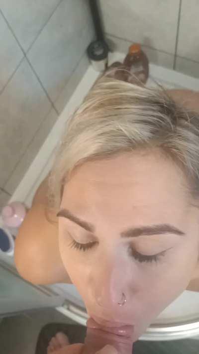 Waiting to lap it all up like the good girl that I am