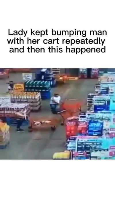 She got checked out before reaching the checkout.