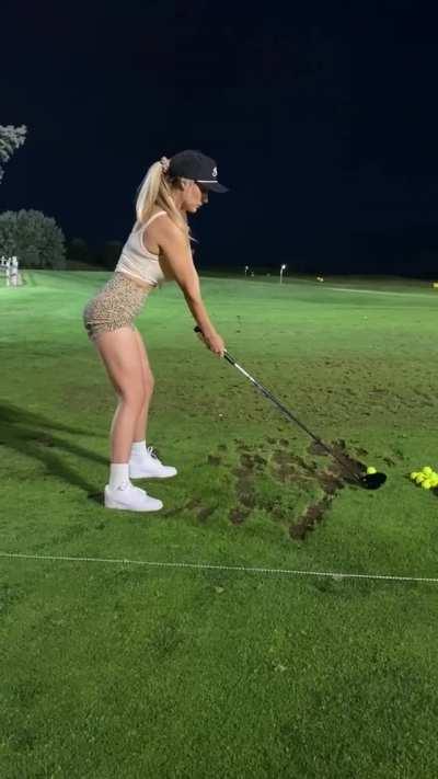 at the driving range