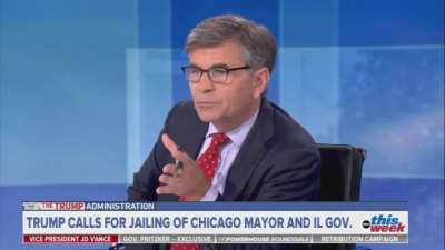 VP Vance: I think that he [Pritzker] should absolutely suffer some consequences for failing to do his job. Stephanopolous: It's really a 'yes or no' question [...] Do you believe he committed a crime? Vance: I will keep telling you Pritzker failed to do h