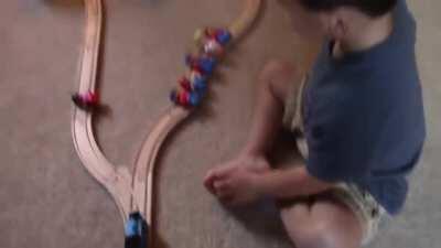 A kid's interesting solution to the train coming on two tracks problem