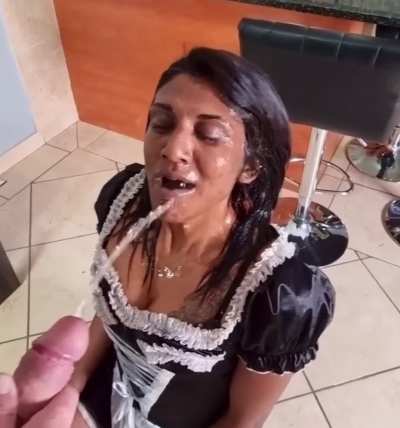 She cleans up the mess afterwards 