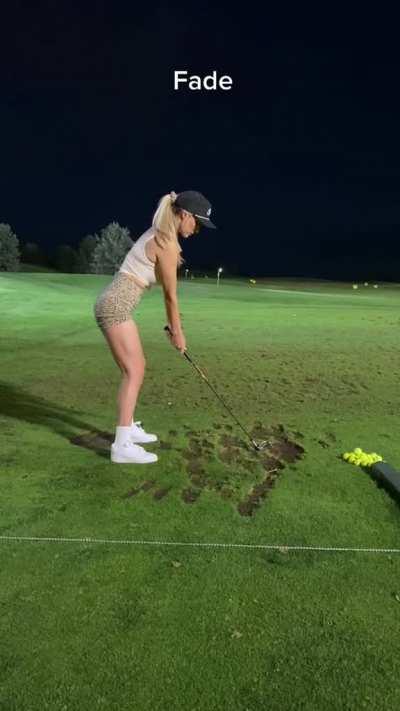 working on her shot shaping