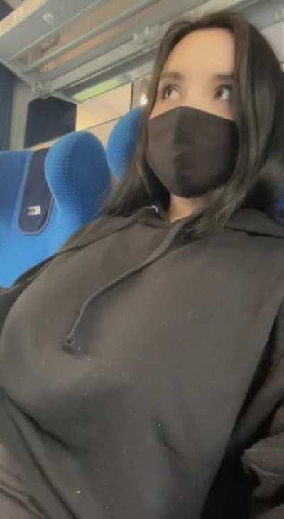 Oops, I showed my titties in train