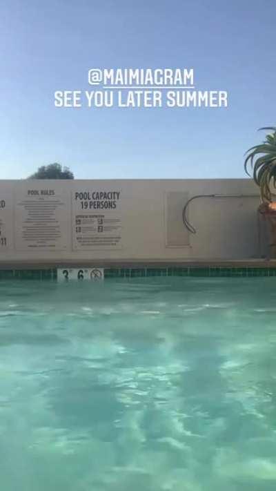 Going for a dip in the pool