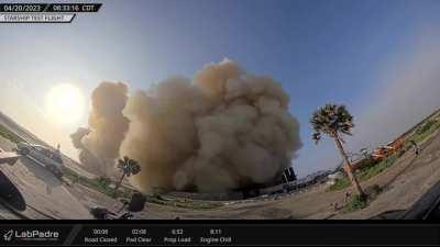 Starships engines were so powerful that the concrete under the orbital launch mount disintegrated and caused widespread damage including several vehicles. 20/4/2023