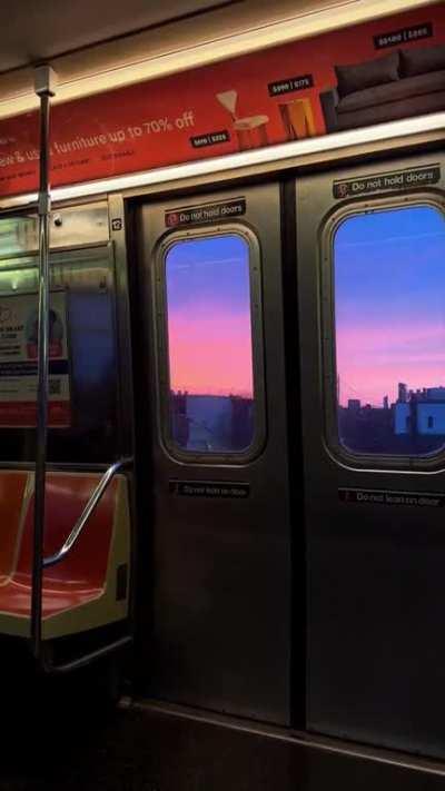 Sunset on the N train