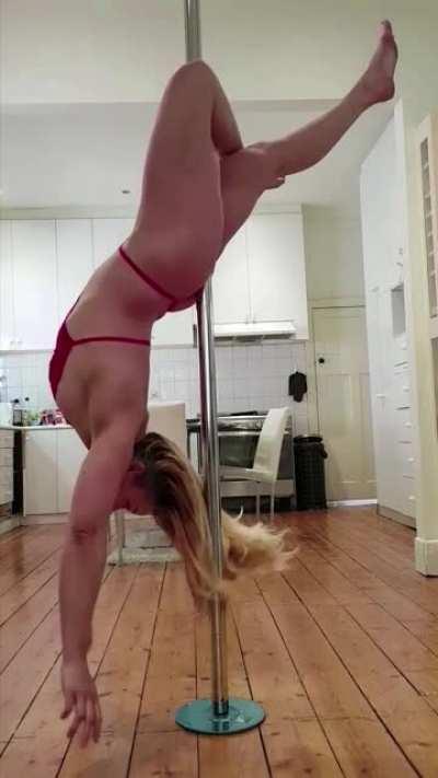 Pole dance practice
