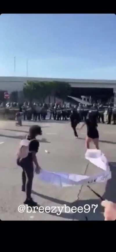 Violence against protestors by the Tampa police