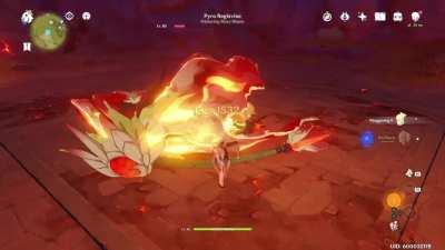 WL6 Ningguang vs Pyro Regisvine (No skills used)