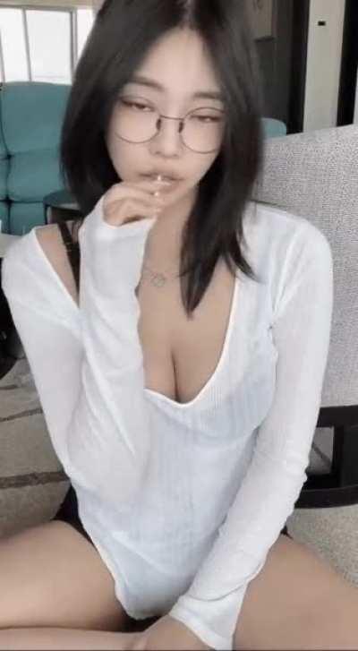 Hot and sexy asian nerd